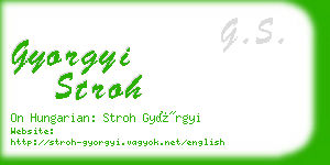 gyorgyi stroh business card